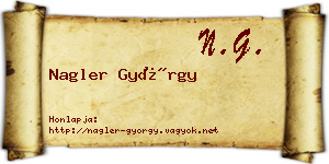 Nagler György névjegykártya